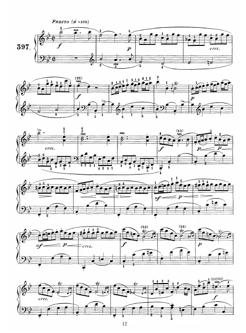 First page of Keyboard Sonata in B-flat major