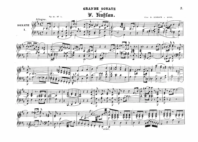 First page of Flute Quintet in D major