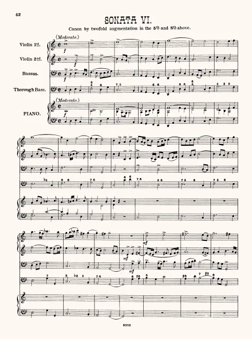 First page of Trio Sonata in C major