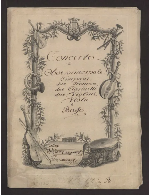 First page of Oboe Concerto in B-flat major