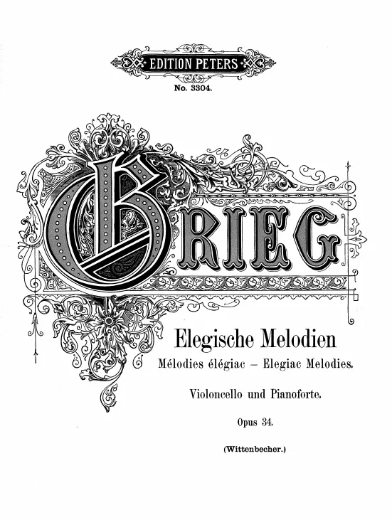 First page of 2 Elegiac Melodies