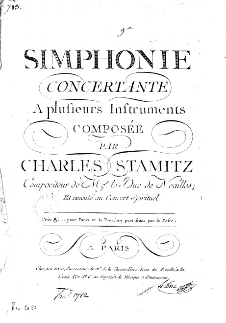 First page of Sinfonia concertante No.9