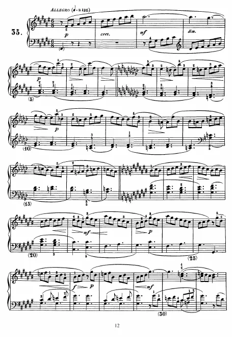 First page of Keyboard Sonata in F-sharp major