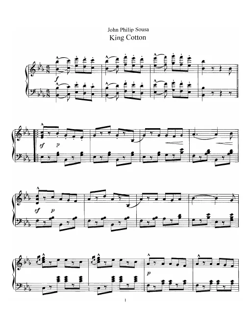 First page of King Cotton