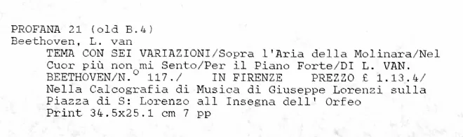 First page of 6 Variations on 'Nel cor piu non mi sento'