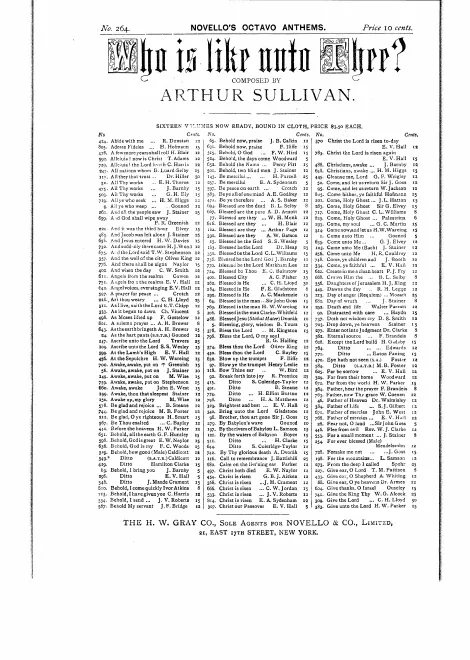 First page of Who is Like unto Thee