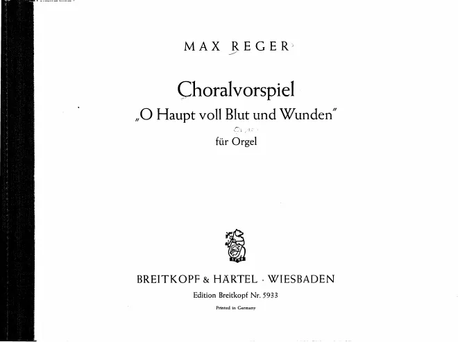 First page of Choralvorspiele 'O Haupt voll Blut und Wunden'