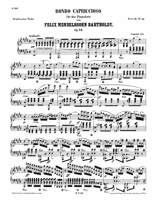 First page of Rondo capriccioso