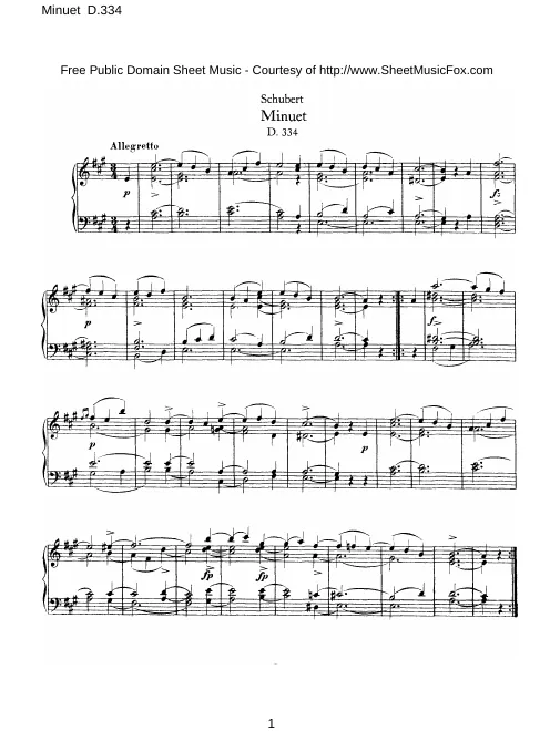 First page of Minuet