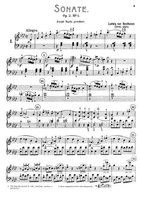 First page of Piano Sonata No.1