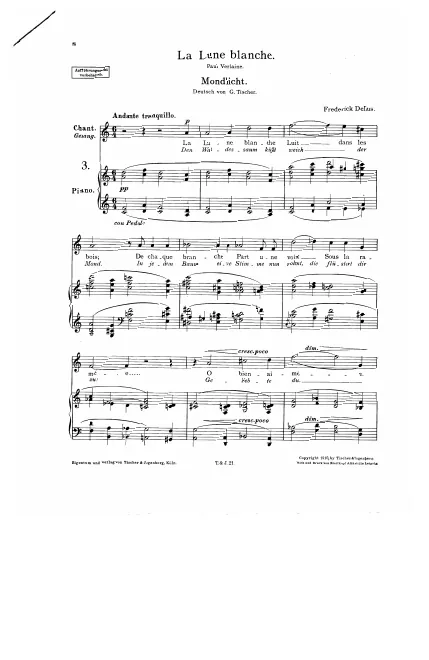 First page of La lune blanche