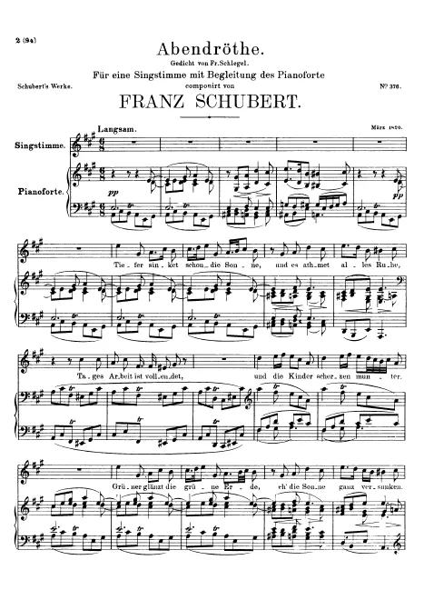 First page of Abendröte