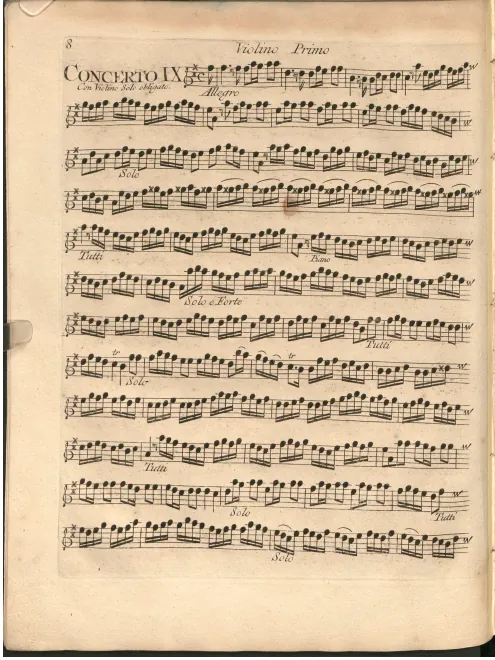 First page of Concerto in D major