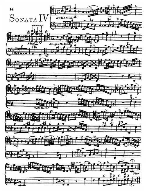 First page of Cello Sonata in B-flat major
