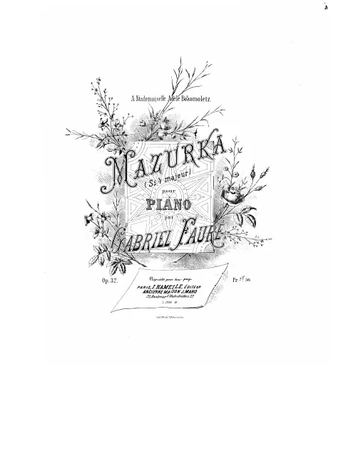 First page of Mazurka