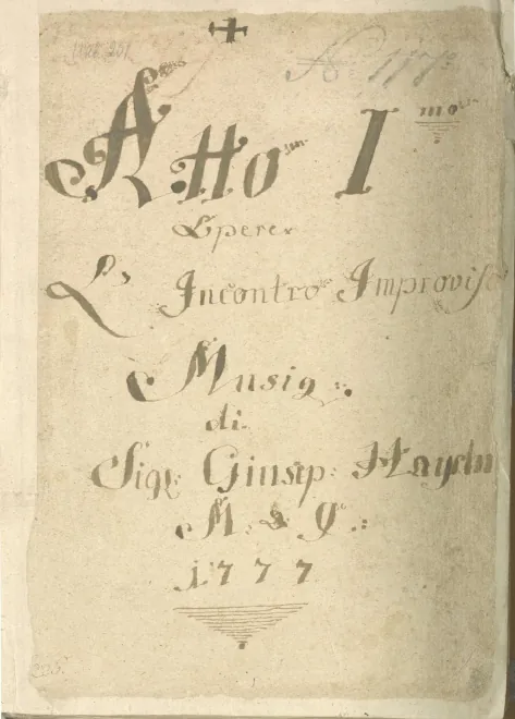 First page of L'incontro improvviso