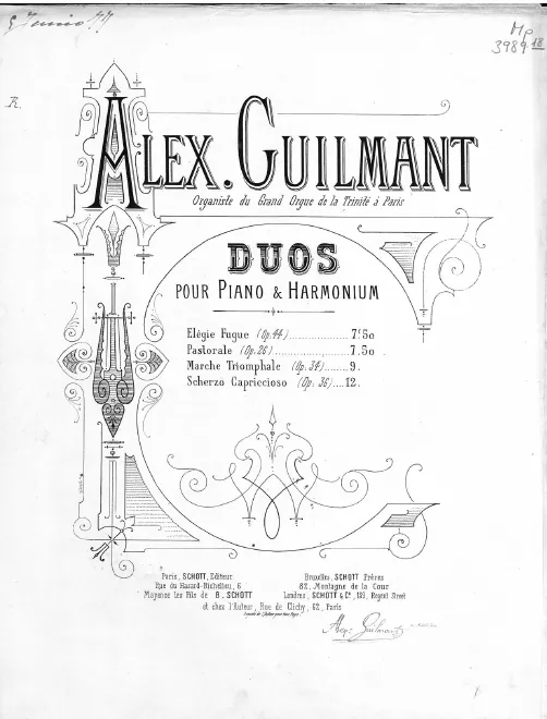 First page of Élégie fugue