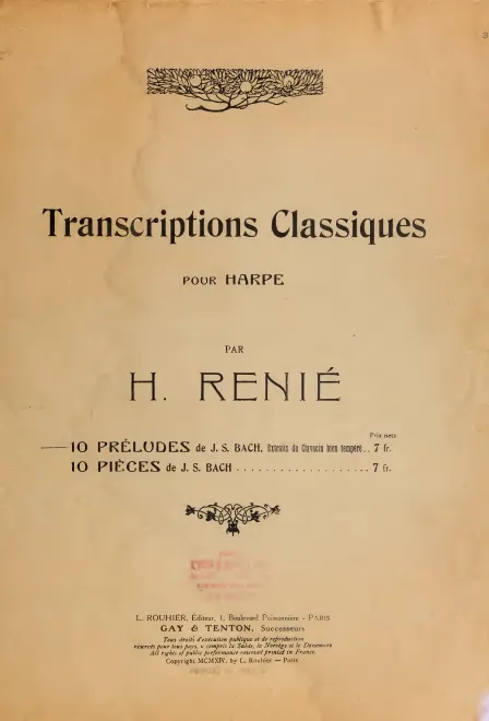 First page of 10 Préludes de J.S. Bach