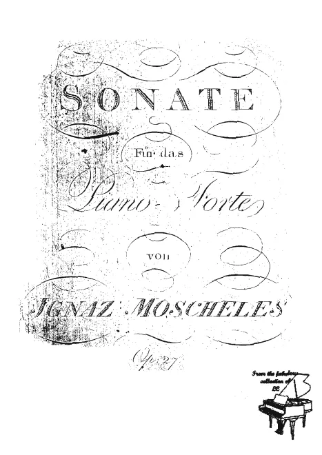 First page of Sonate für das Pianoforte