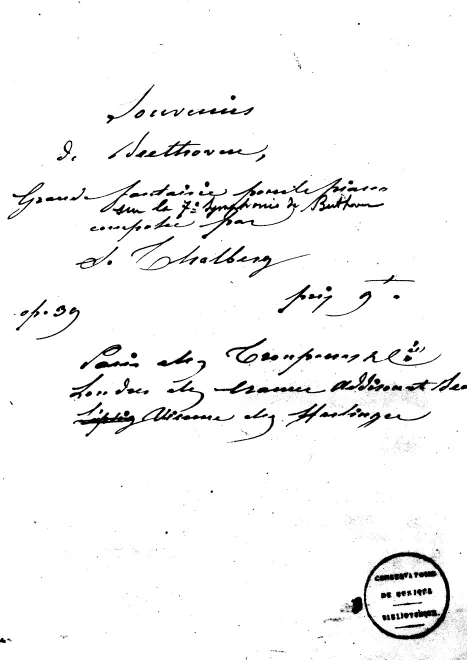 First page of Fantasia on Beethoven's 7th Symphony