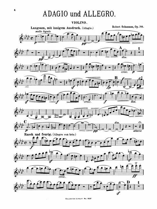 First page of Adagio and Allegro
