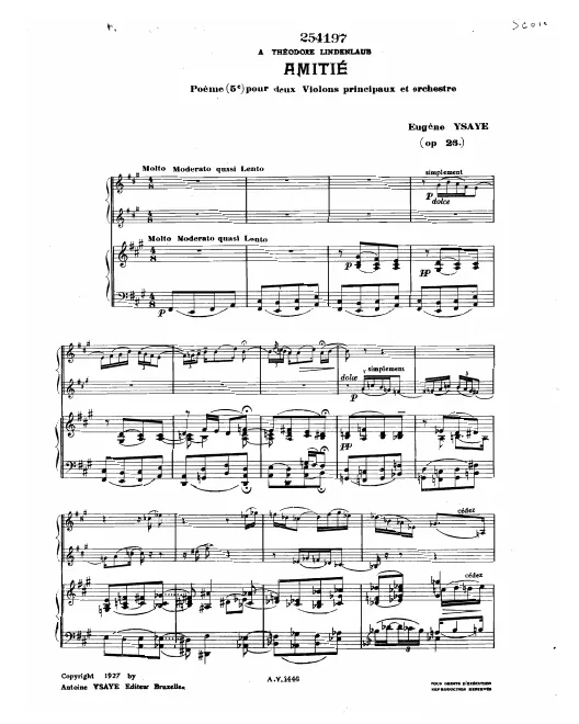 First page of Amitié