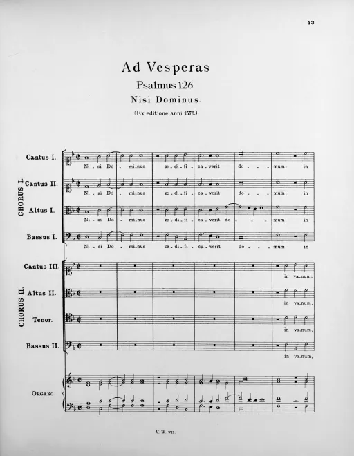 First page of Nisi Dominus
