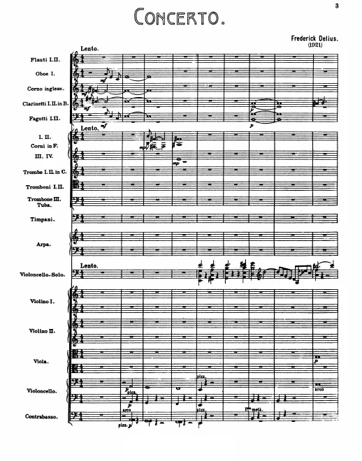 First page of Cello Concerto