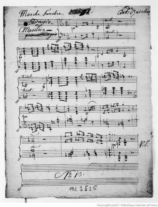 First page of Marche funèbre