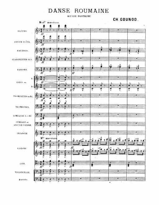 First page of Danse roumaine, CG 521