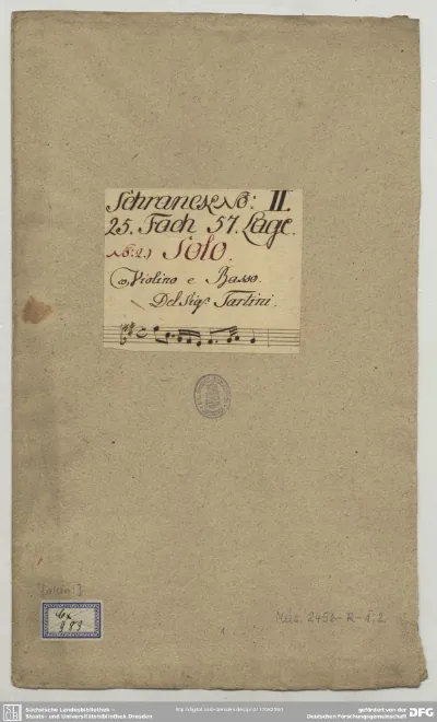 First page of Violin Sonata in E minor, B.e5