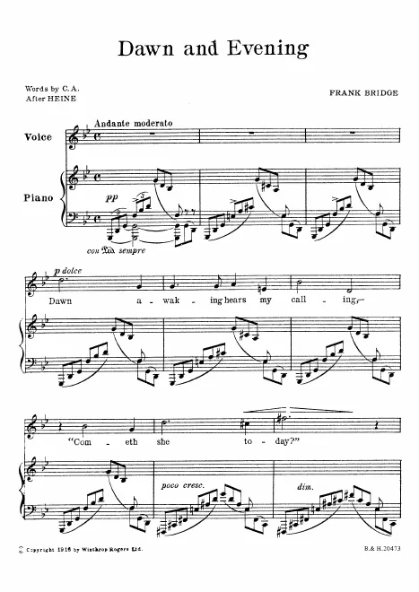 First page of Dawn and Evening
