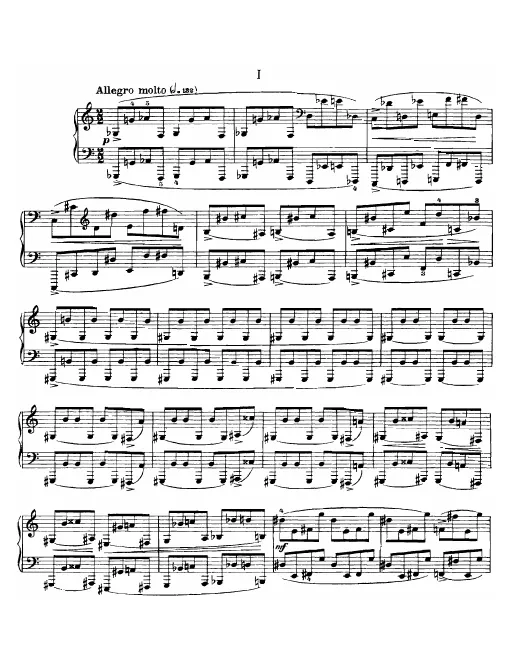 First page of 3 Studies for Piano