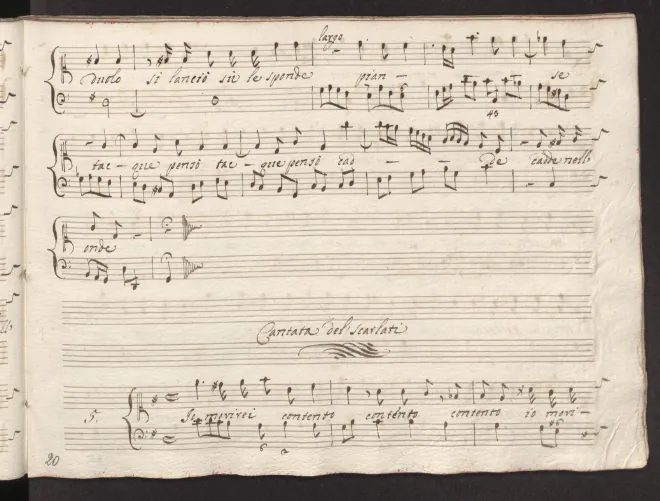 First page of Io morirei contento