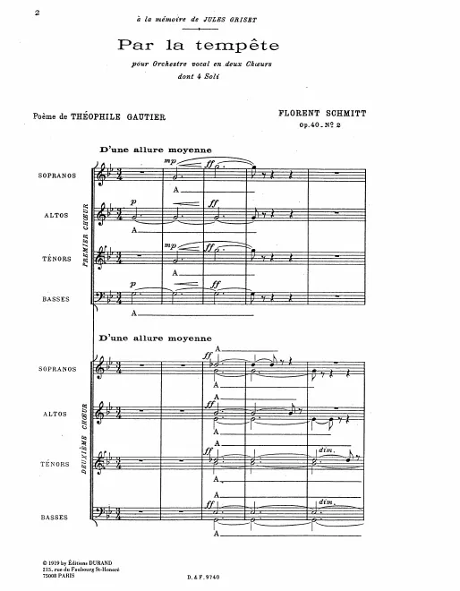 First page of 3 Chœurs a cappella