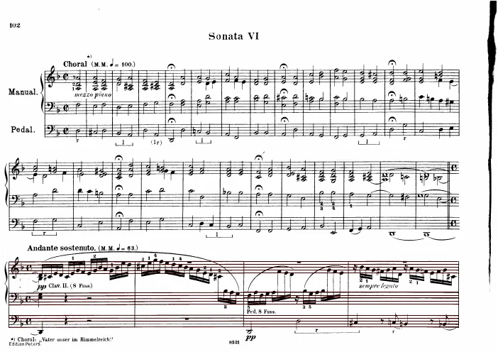 First page of Organ Sonata No.6