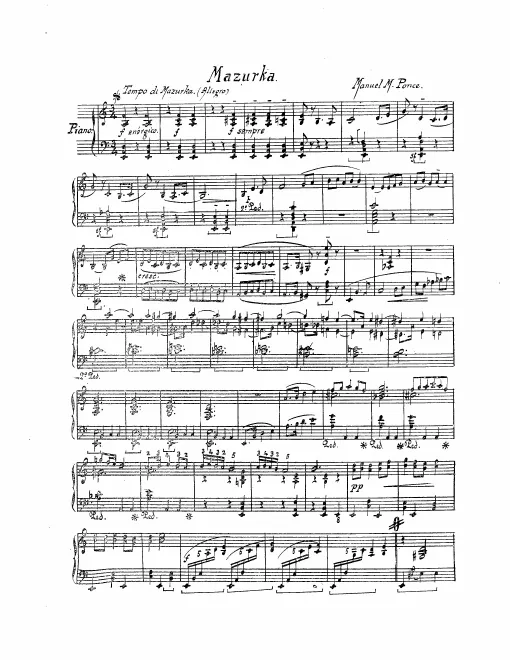 First page of Mazurka