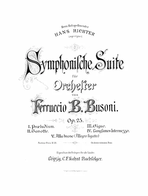 First page of Symphonische Suite