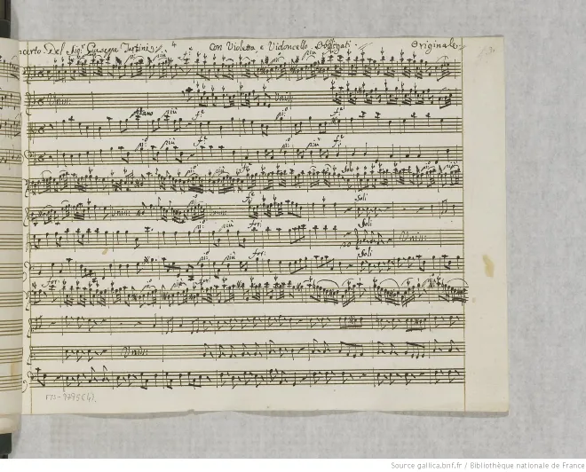 First page of Violin Concerto in F major