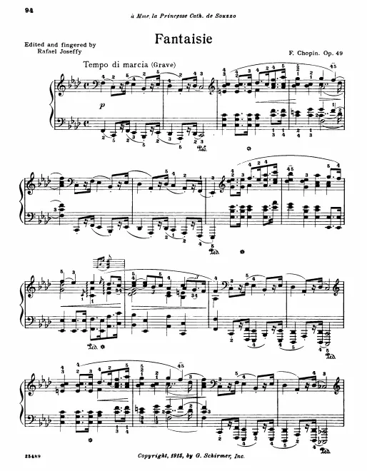 First page of Fantasie