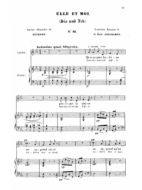 First page of Sie und ich
