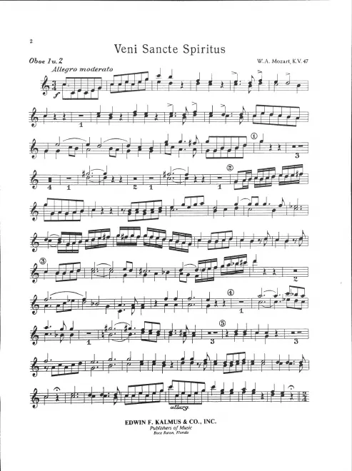 First page of Veni Sancte Spiritus