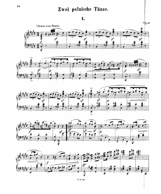 First page of 2 Polish Dances, Op.29