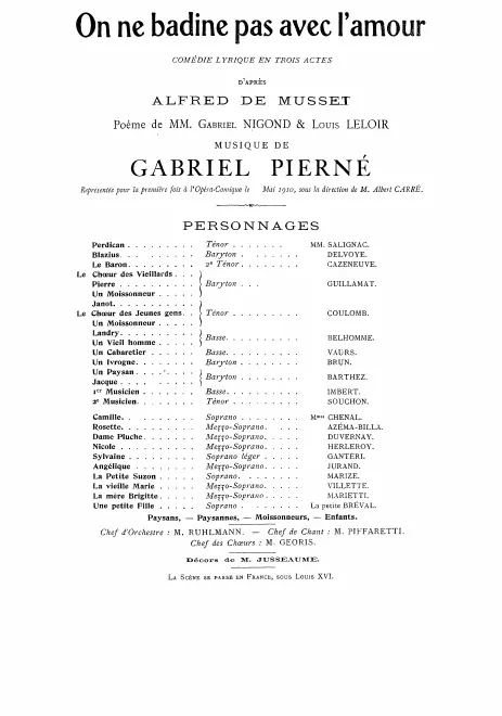 First page of On ne badine pas avec l'amour