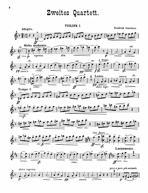 First page of String Quartet No.2