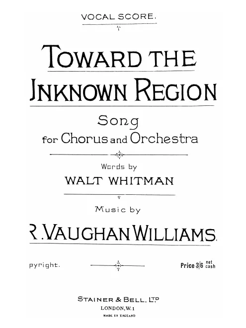 First page of Toward the Unknown Region