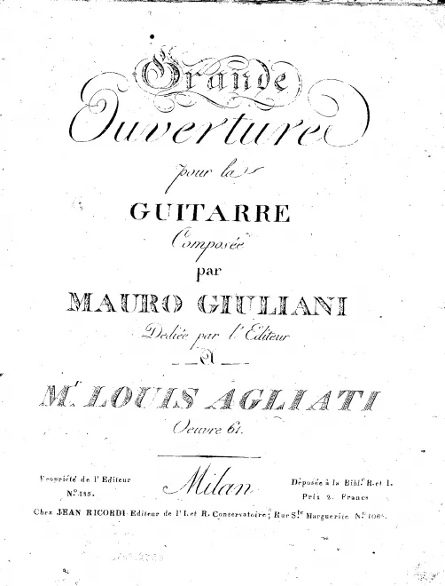First page of Grande Ouverture