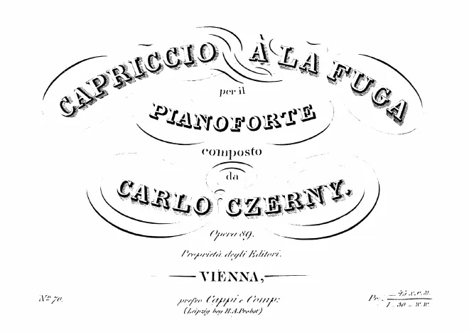 First page of Capriccio à la fuga