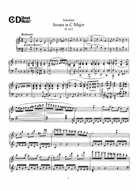 First page of Piano Sonata in C major