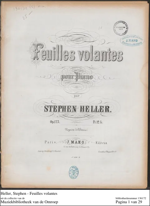 First page of Feuilles volantes